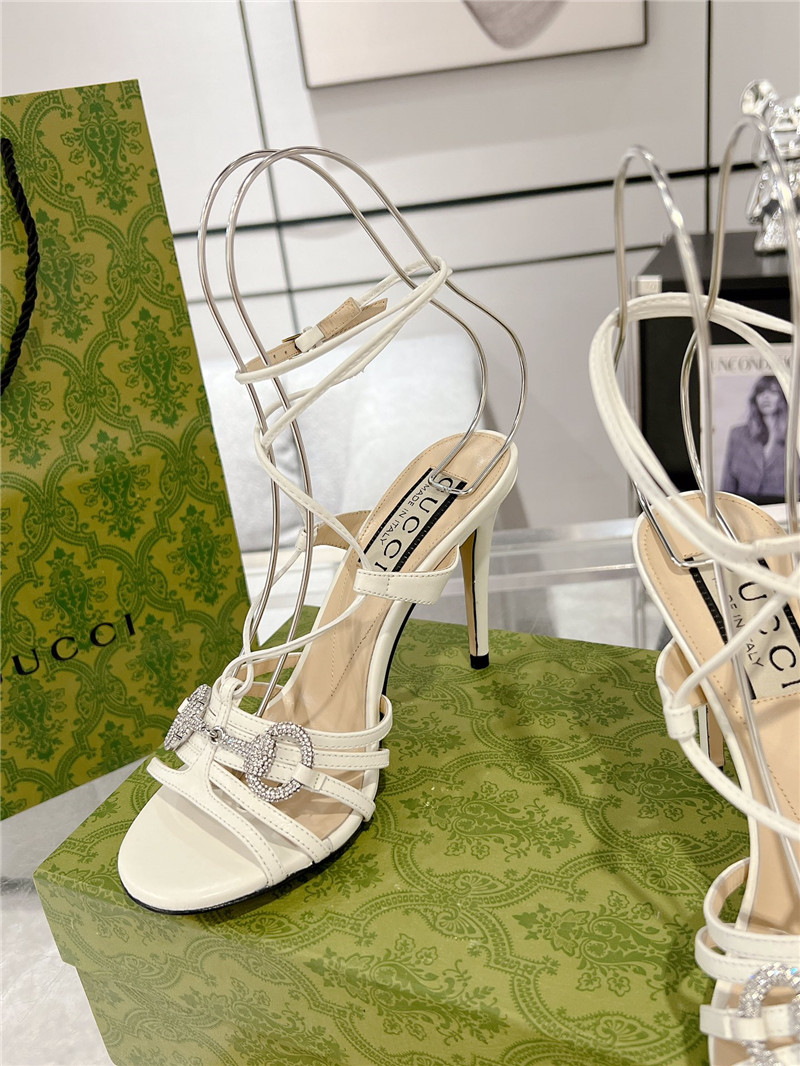 gvc*1 replica shoes crystal D1am0nd embellished high heel sandals