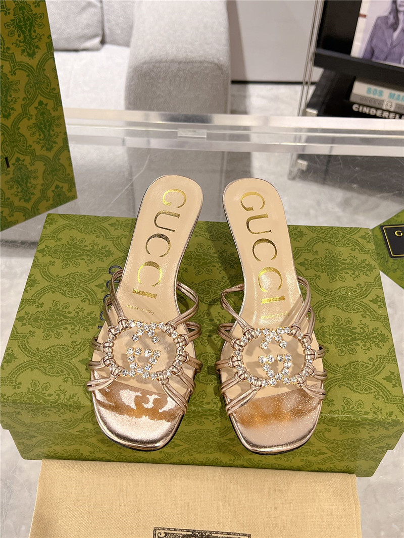 gvc*1 replica shoes crystal D1am0nd embellished high heel sandals