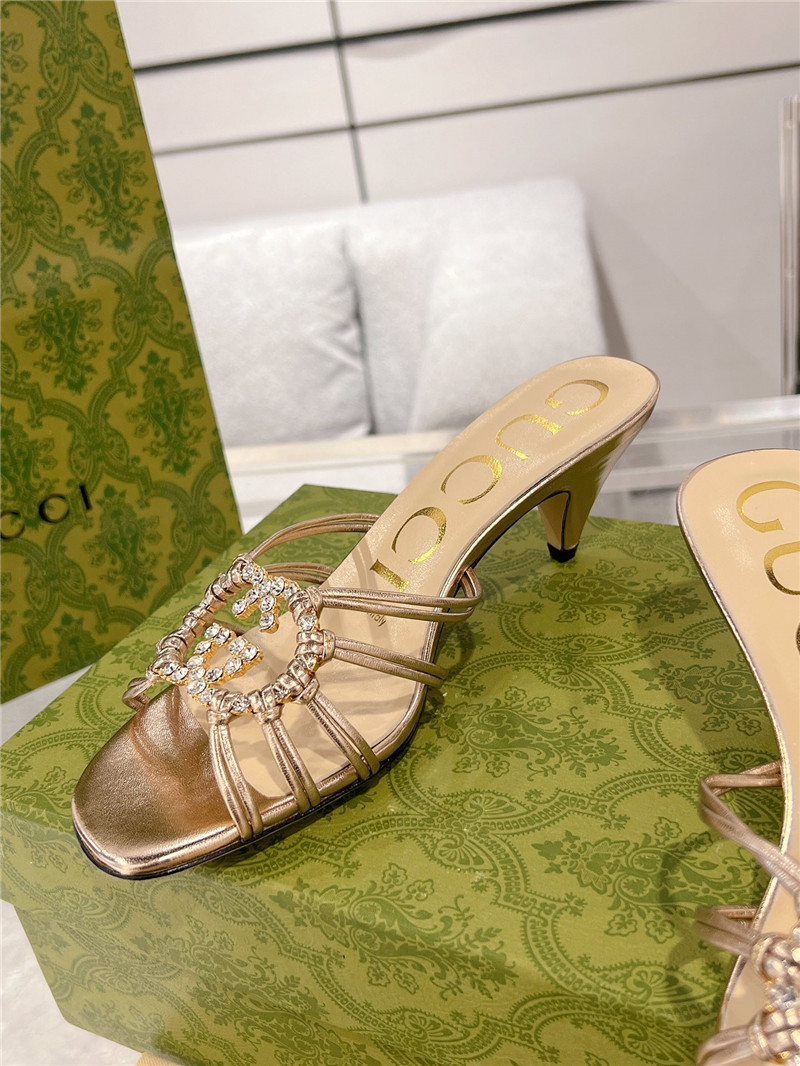 gvc*1 replica shoes crystal D1am0nd embellished high heel sandals