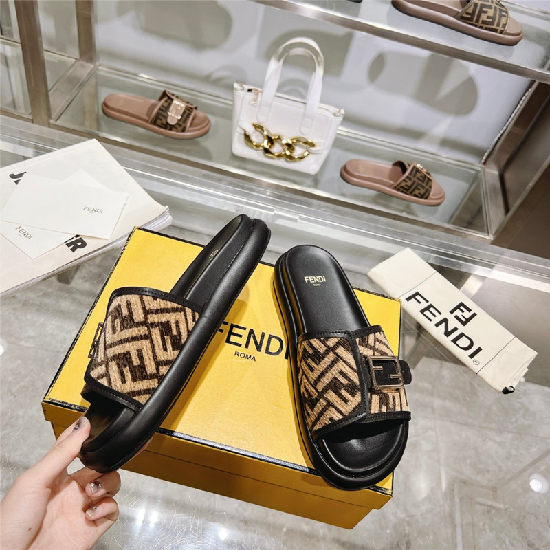 f**di double strap flat slippers Marg*e1a replica shoes