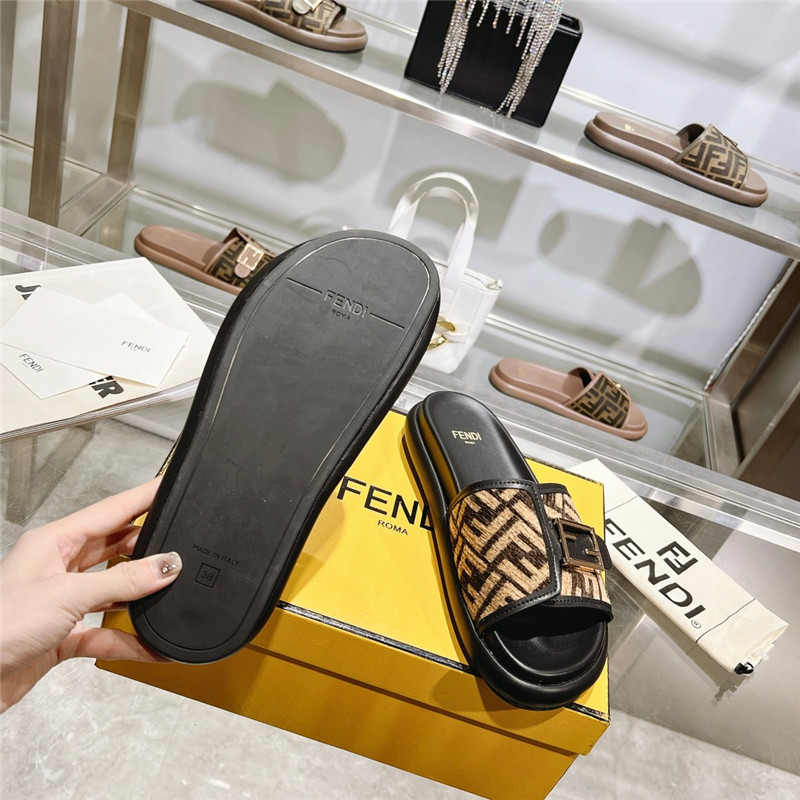 f**di double strap flat slippers Marg*e1a replica shoes