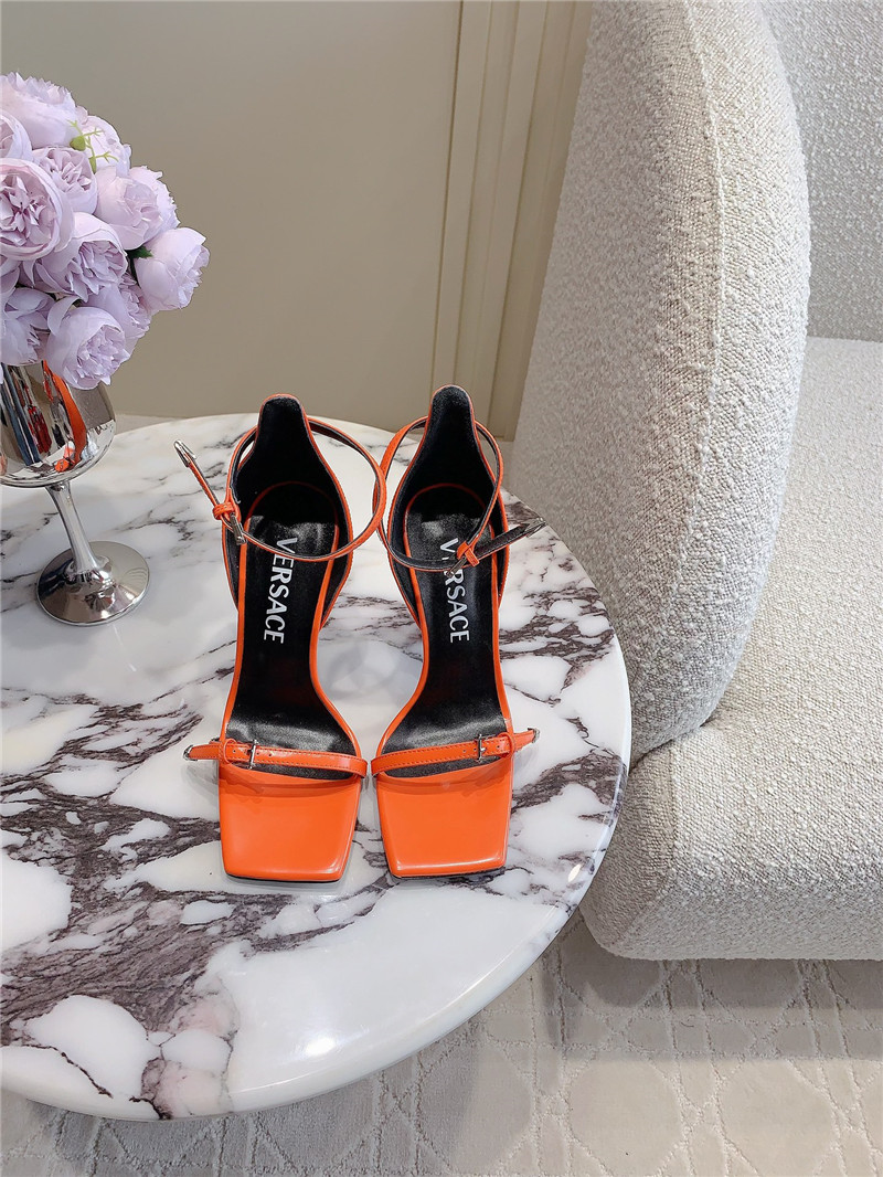Versace square toe high heel sandals best replica shoes website