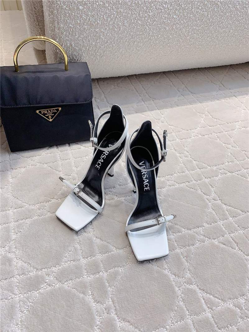 Versace square toe high heel sandals best replica shoes website
