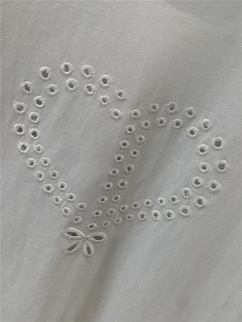 D10r hollow heart embroidered short-sleeved t-shirt replica clothes