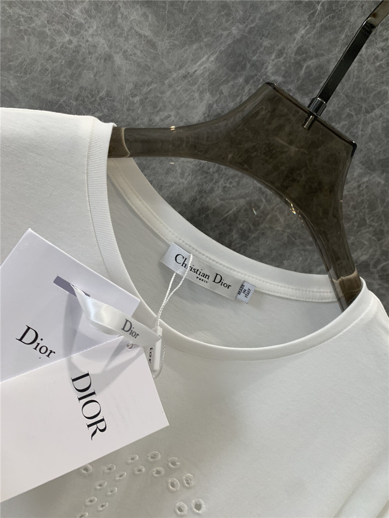 D10r hollow heart embroidered short-sleeved t-shirt replica clothes