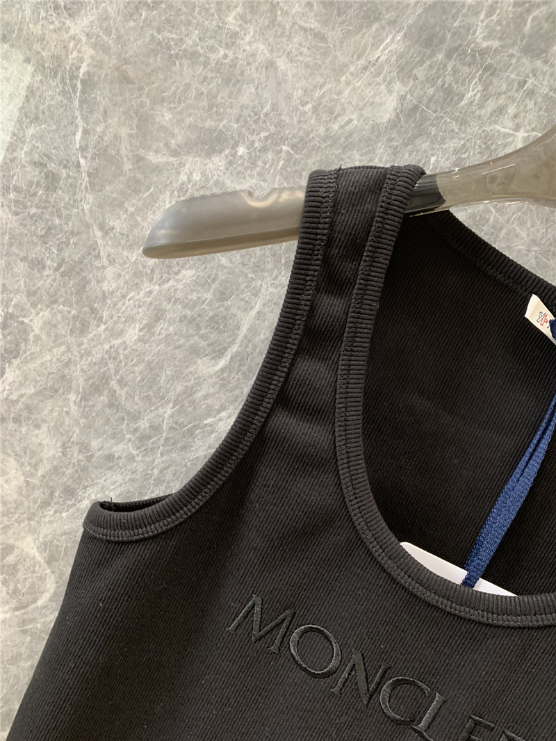 Moncler new logo embroidered ribbed vest replica clothing sites