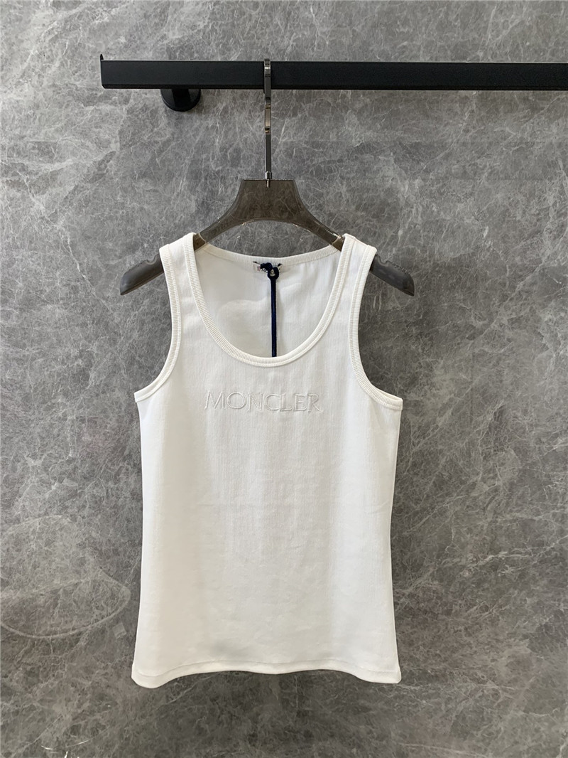 Moncler new logo embroidered ribbed vest replica clothing sites