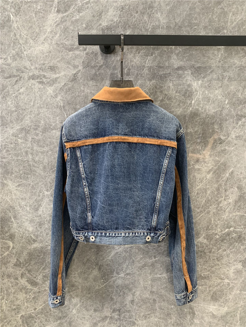 M1um1u lapel denim jacket replica d&g clothing