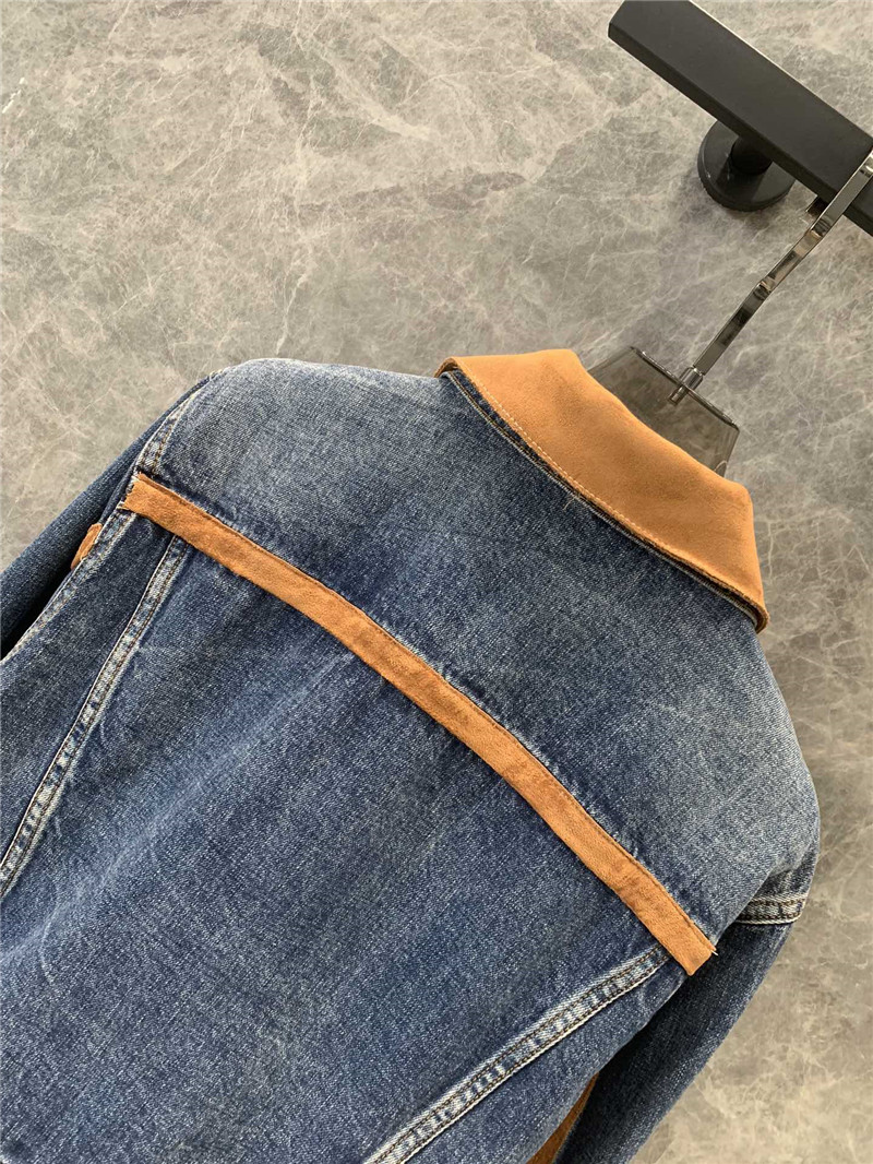 M1um1u lapel denim jacket replica d&g clothing