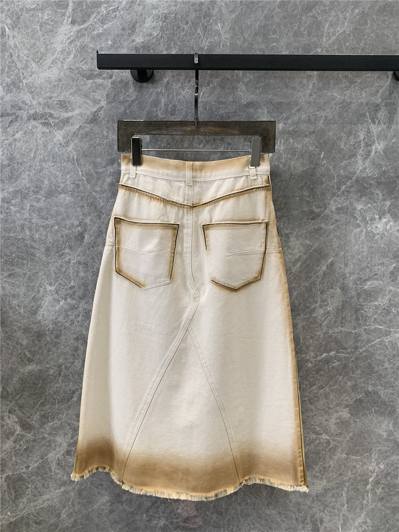 D10r tie-dyed gradient washed denim skirt replica clothing sites