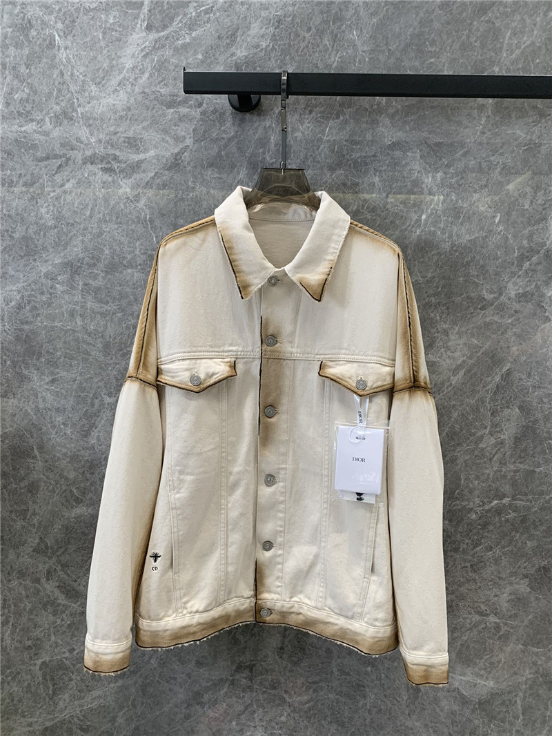 D10r tie-dyed gradient washed denim jacket replica clothes