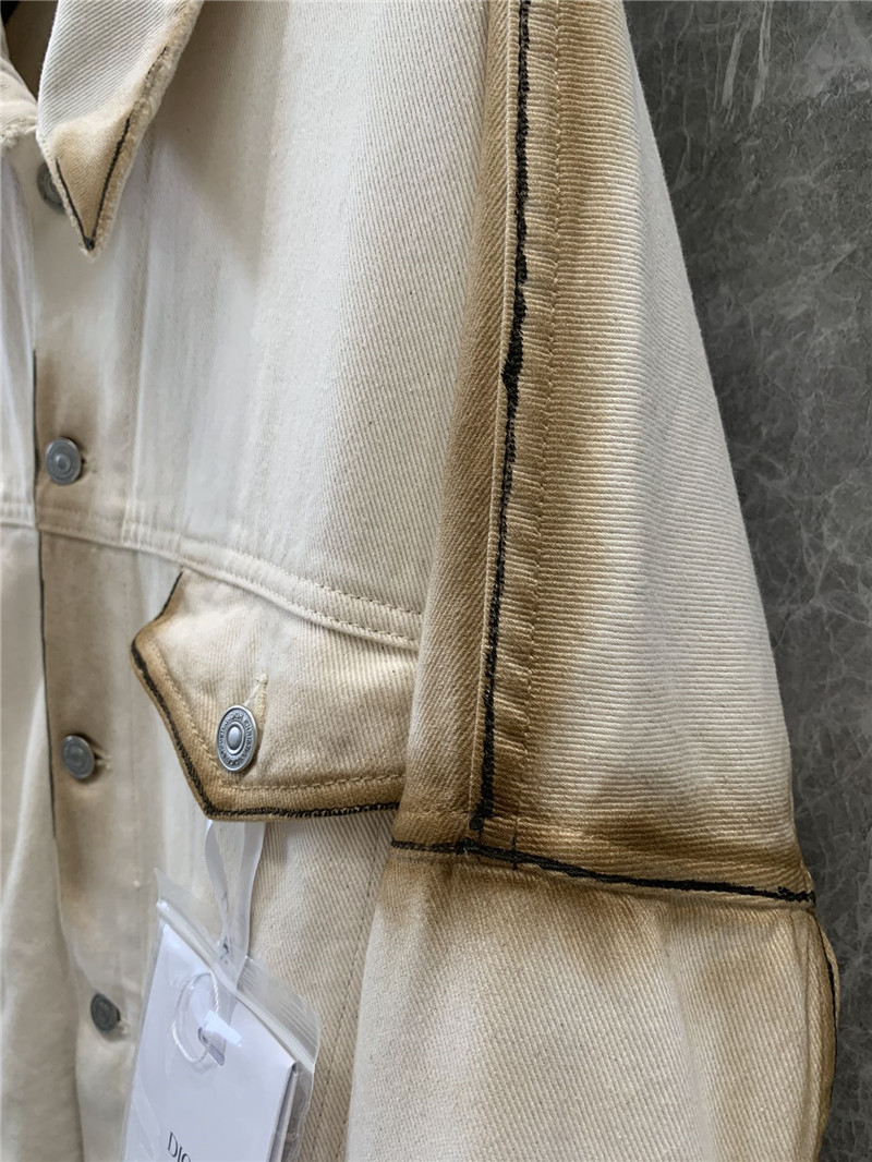 D10r tie-dyed gradient washed denim jacket replica clothes