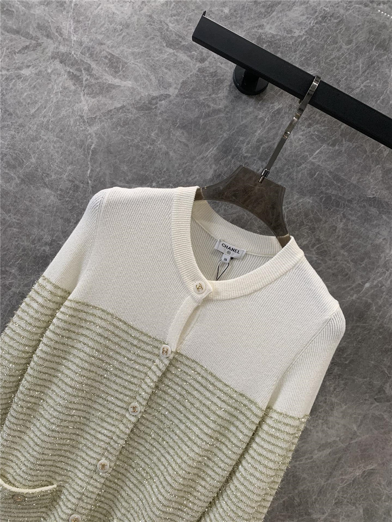 Ch**el round neck knitted cardigan coat replicas clothes