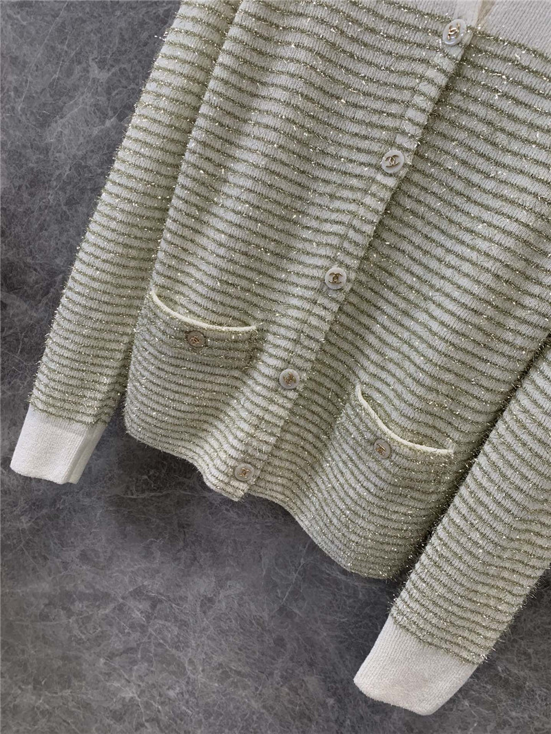 Ch**el round neck knitted cardigan coat replicas clothes