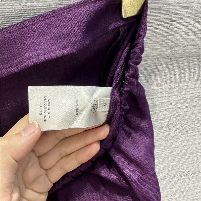 The R0w cotton and linen straight wide-leg pants replica clothing