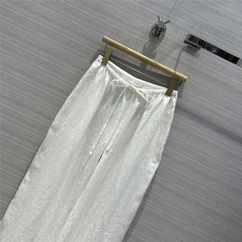The R0w cotton and linen straight wide-leg pants replica clothing