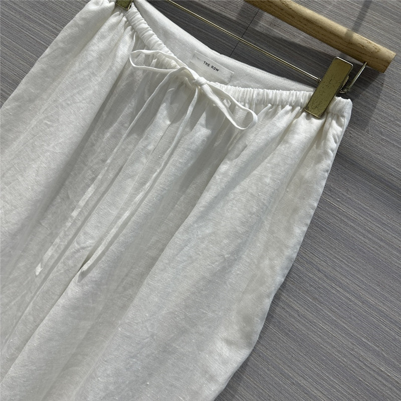 The R0w cotton and linen straight wide-leg pants replica clothing