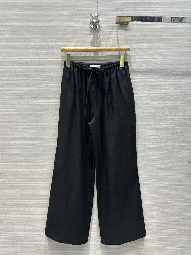 The R0w cotton and linen straight wide-leg pants replica clothing