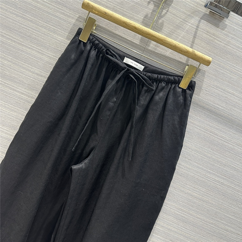The R0w cotton and linen straight wide-leg pants replica clothing