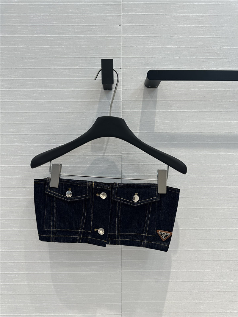 Pra*a tube top vest cheap replica designer clothes