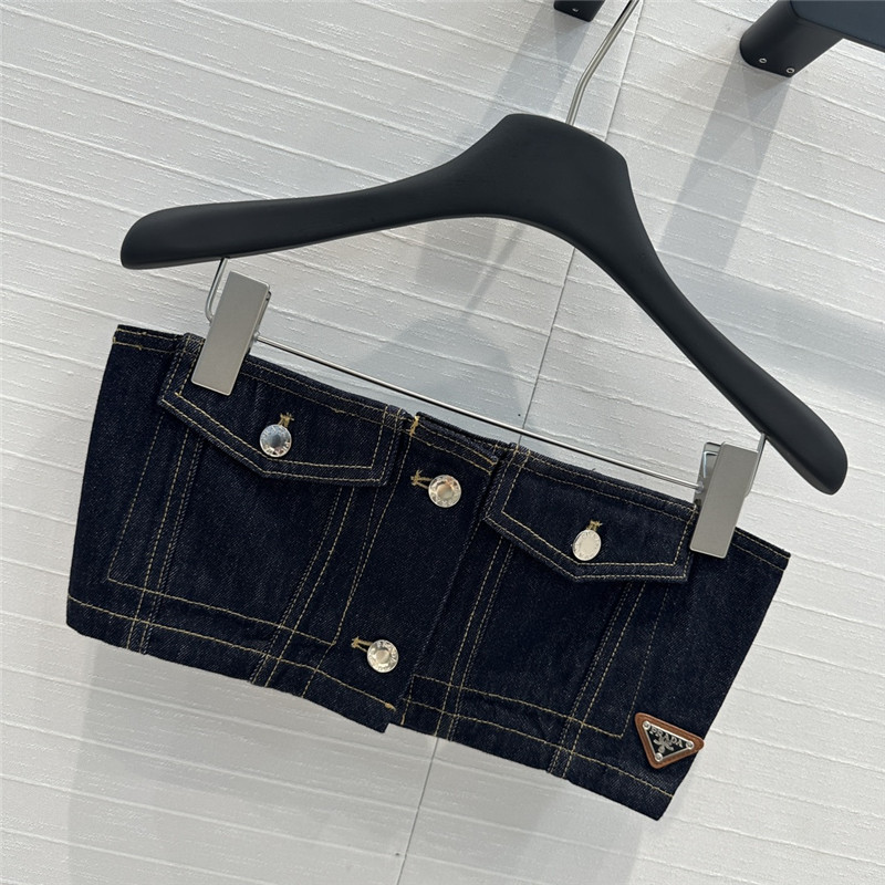 Pra*a tube top vest cheap replica designer clothes