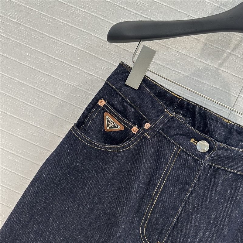 Pra*a functional wind hem straight pants replica clothing sites