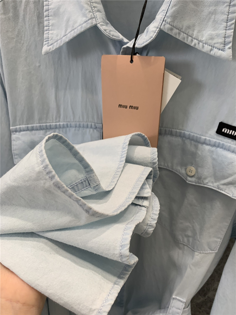 M1um1u tie shirt dress replica d&g clothing