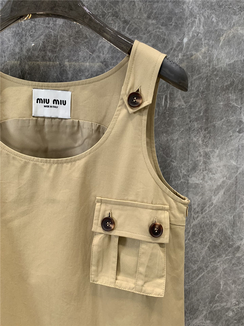 M1um1u workwear pocket vest dress replica clothing sites
