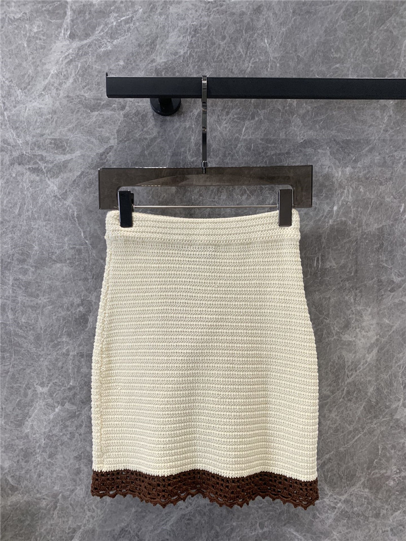 Miu Miu Ivory Crochet Polo Shirt