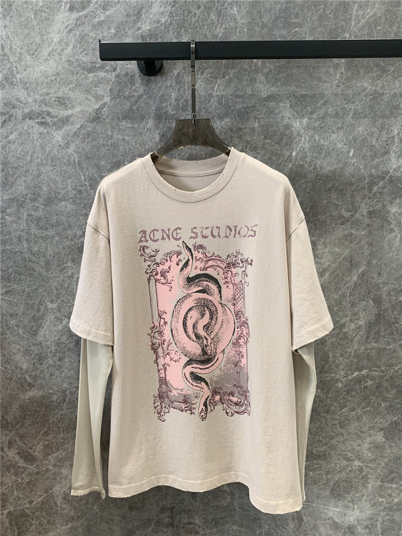 acne studios fake two piece t-shirt replica d&g clothing