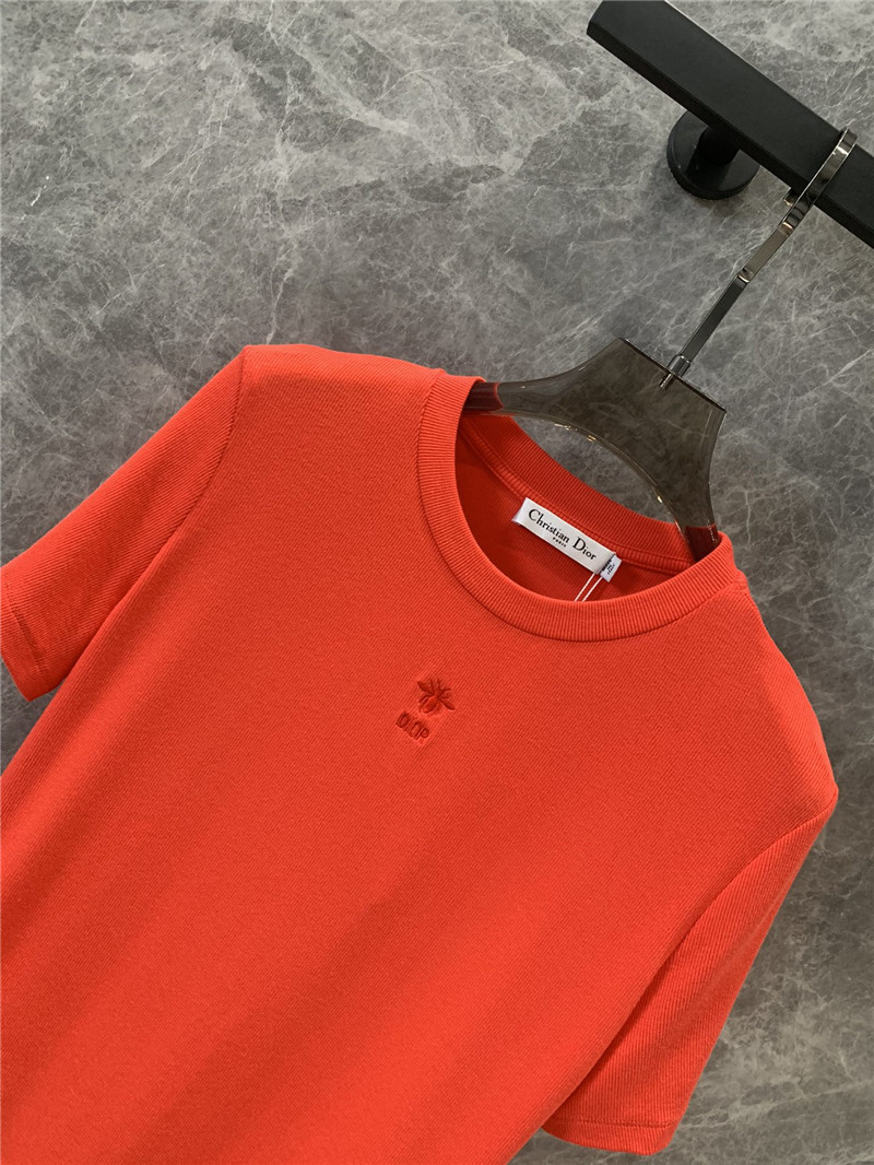 D10r embroidered round neck short-sleeved t-shirt replicas clothes