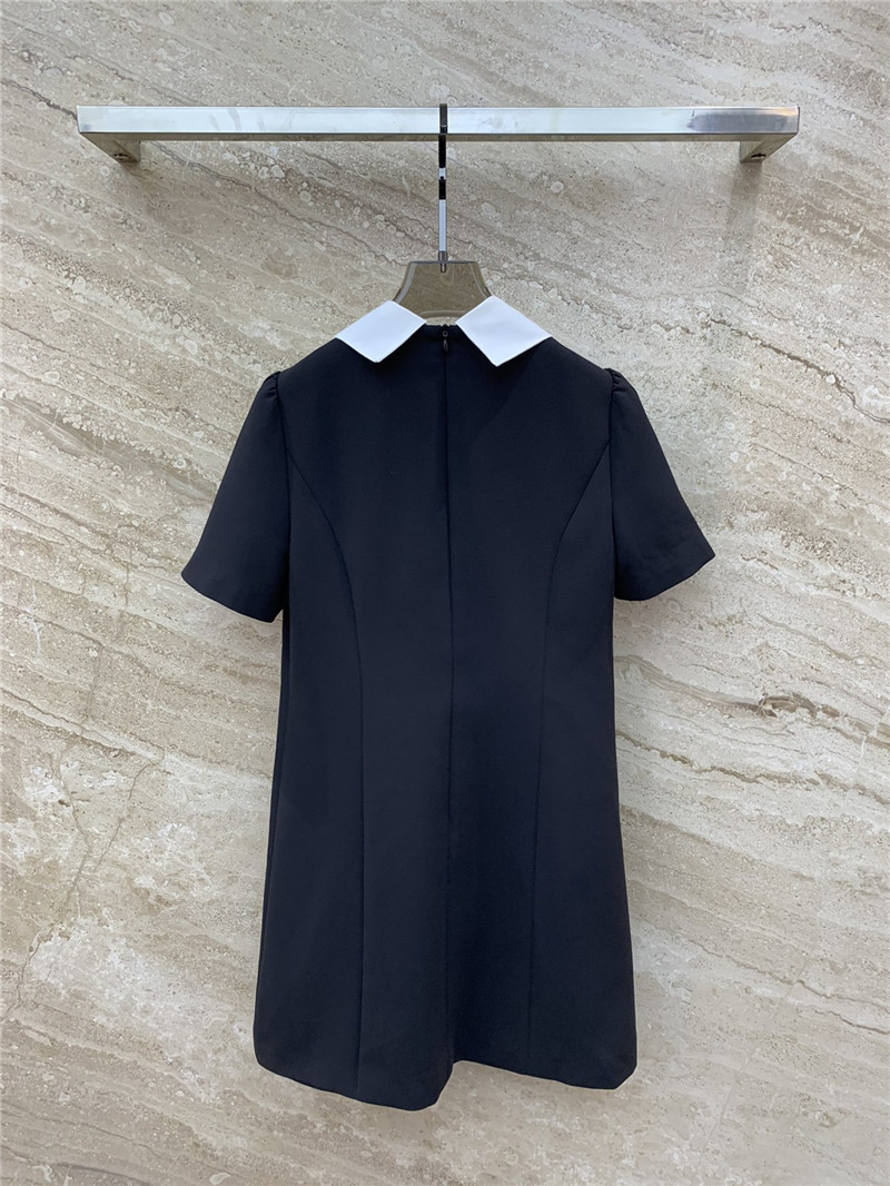 M1um1u lapel short-sleeved dress replica d&g clothing