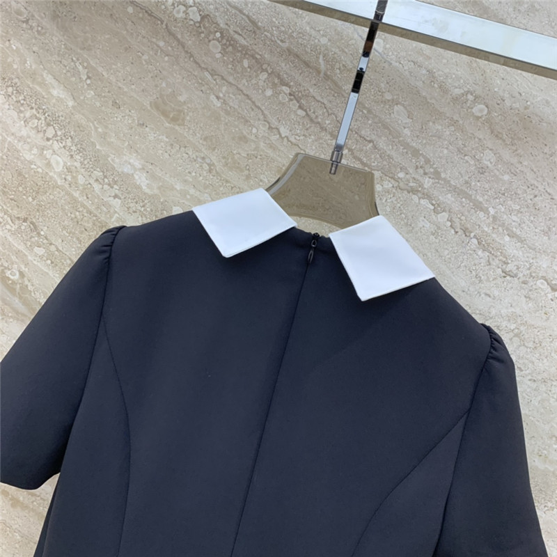 M1um1u lapel short-sleeved dress replica d&g clothing