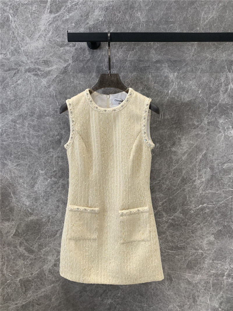 Ch**el woolen sleeveless vest dress replica clothes