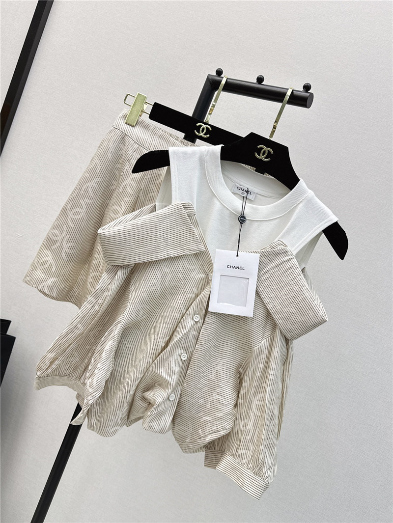 Ch**el new logo print suit replica clothing sites