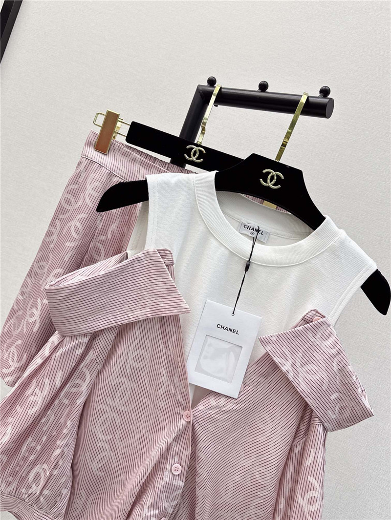 Ch**el new logo print suit replica clothing sites