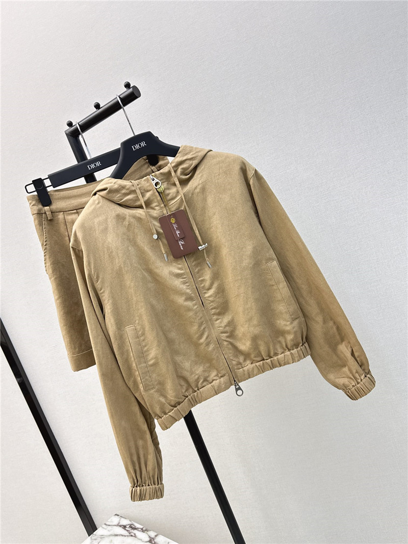 L0r0 P1ana hooded jacket + shorts set replicas clothes