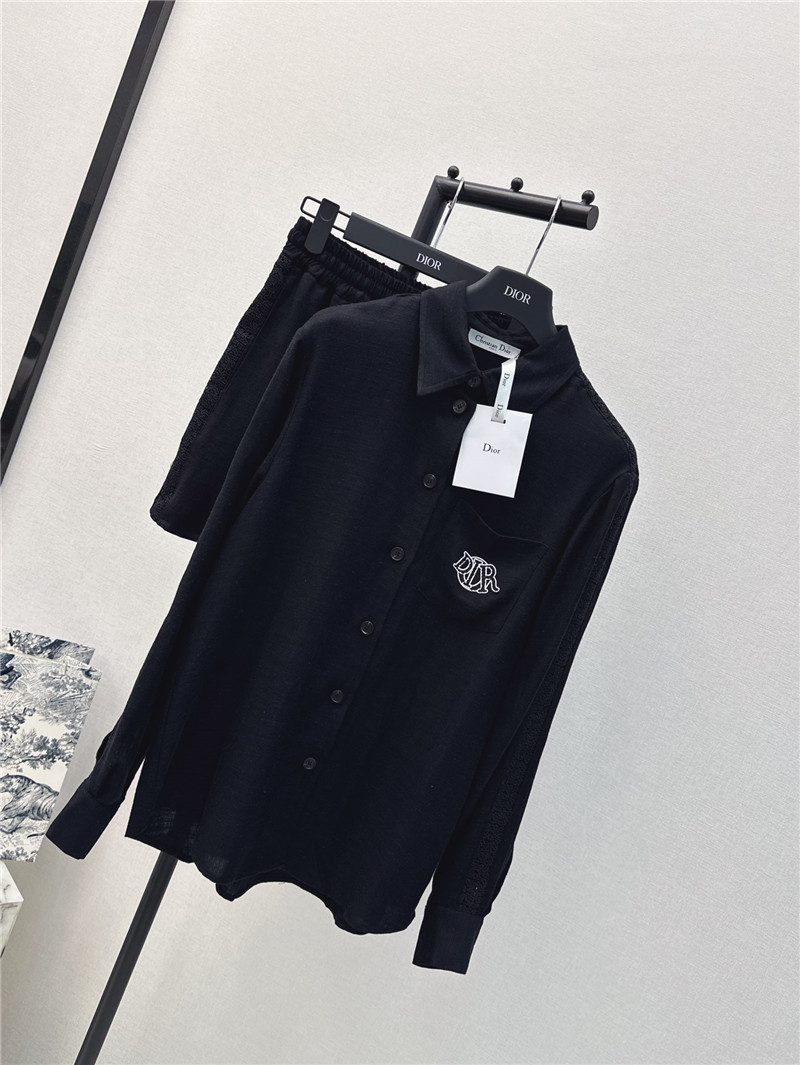 D10r embroidered logo patchwork lace series suit replicas clothes