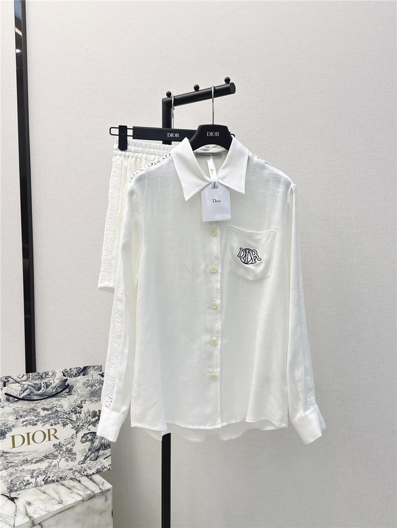 D10r embroidered logo patchwork lace series suit replicas clothes