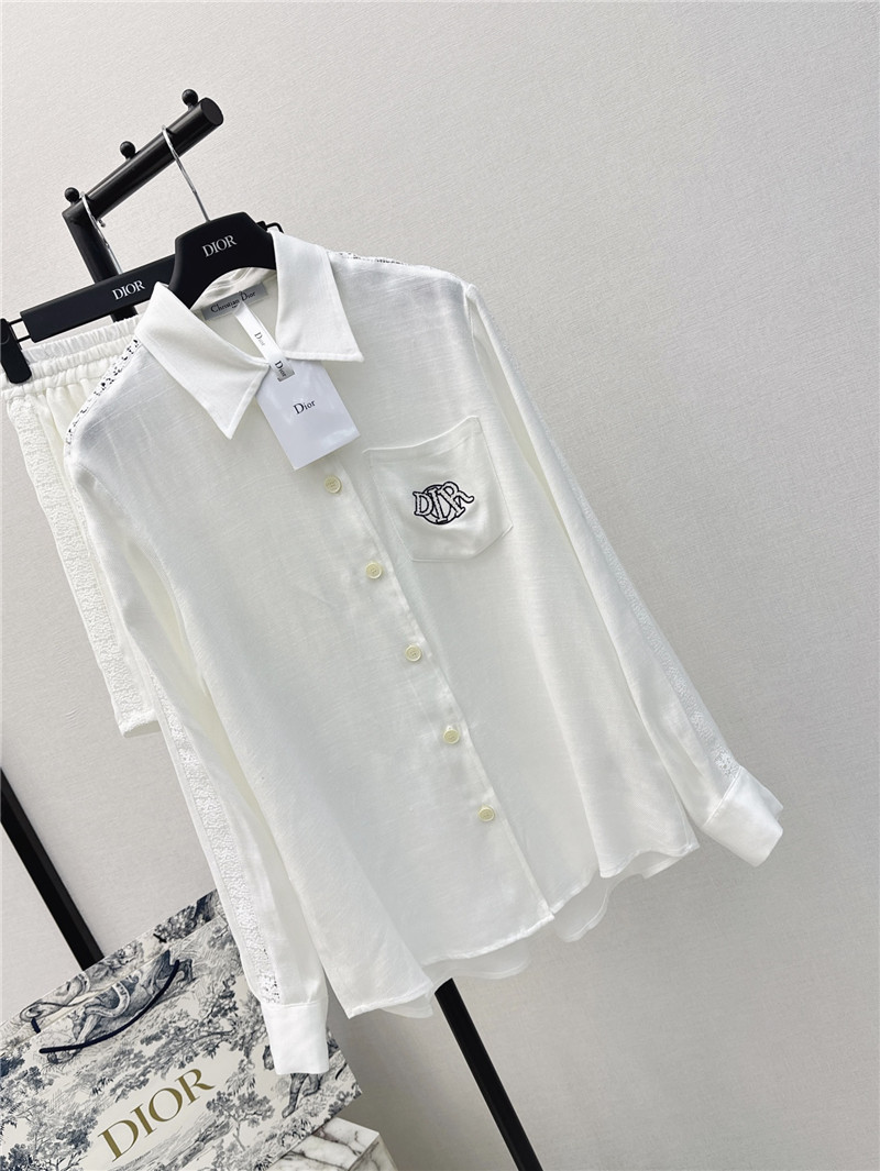 D10r embroidered logo patchwork lace series suit replicas clothes