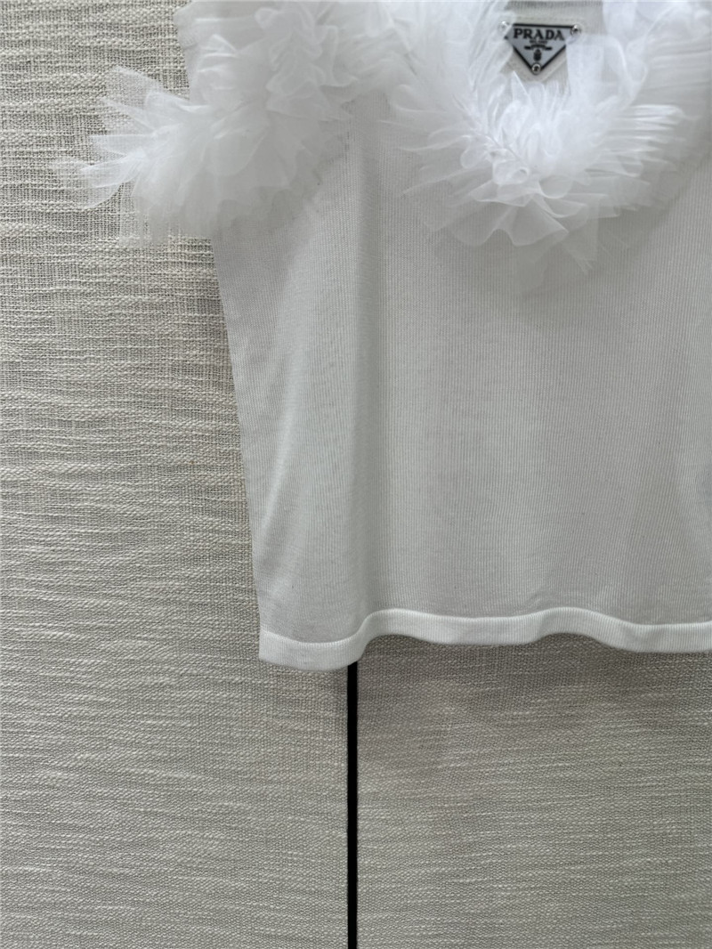 Pra*a mesh stitching see-through small vest replica d&g clothing