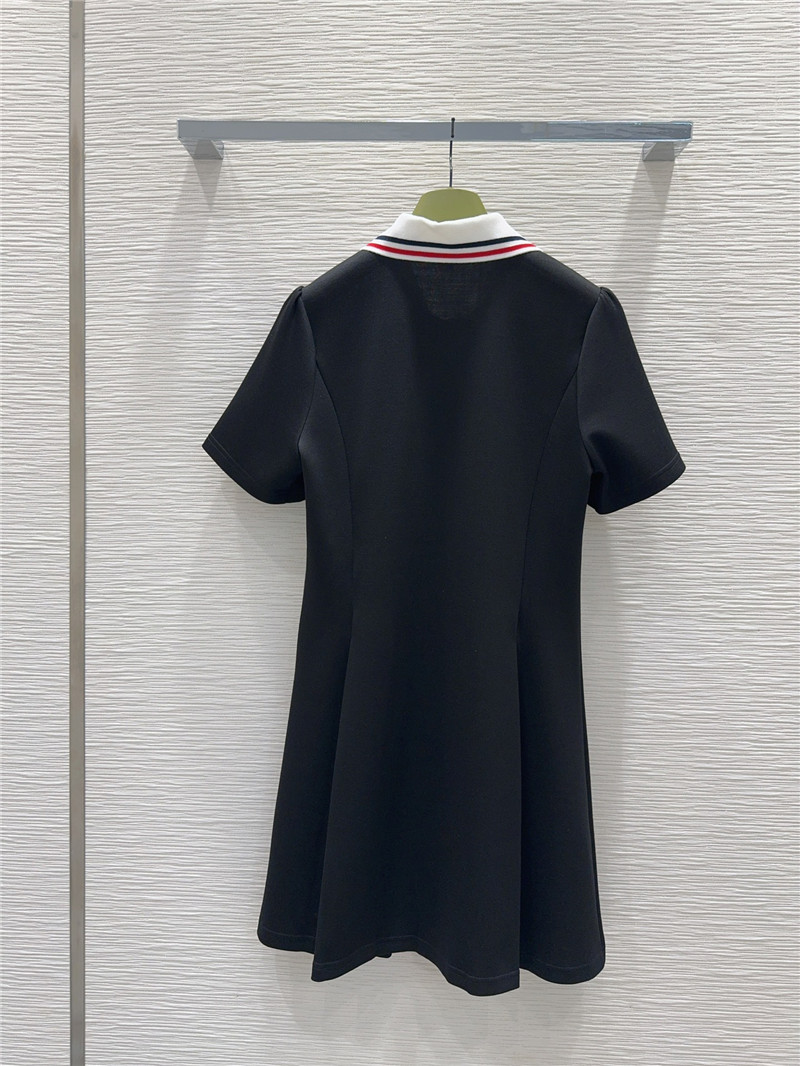 Gvc*1 ribbed contrast ribbon polo dress replica clothes