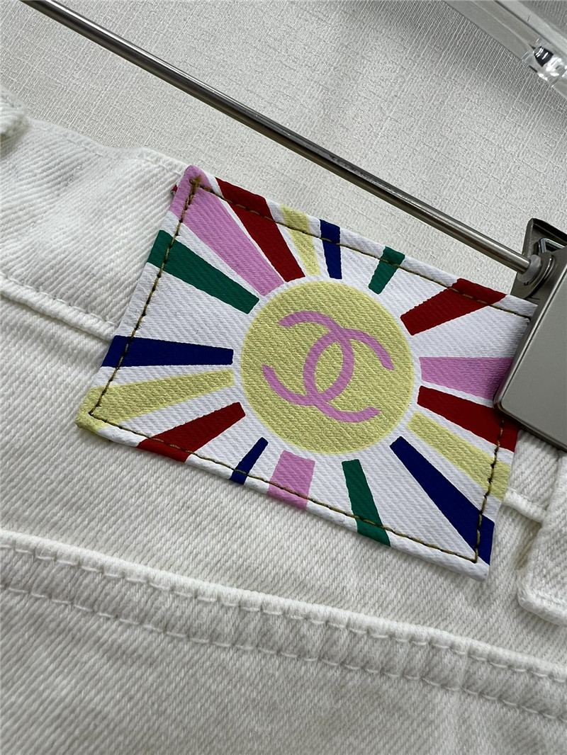 Ch**el high waist denim shorts replicas clothes