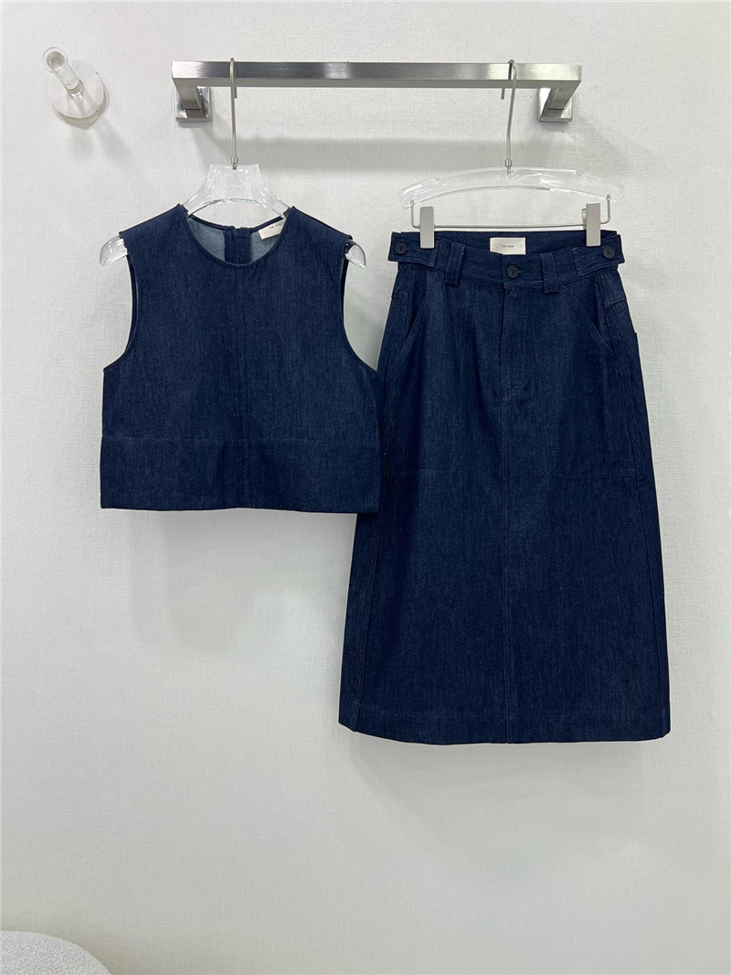 The R0w original color denim vest suit replicas clothes