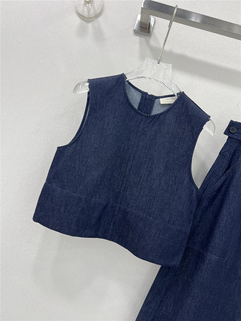 The R0w original color denim vest suit replicas clothes