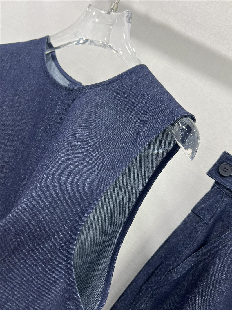 The R0w original color denim vest suit replicas clothes