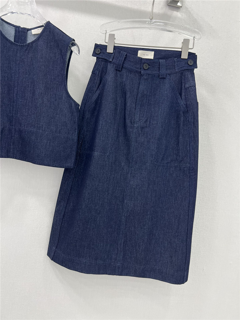 The R0w original color denim vest suit replicas clothes