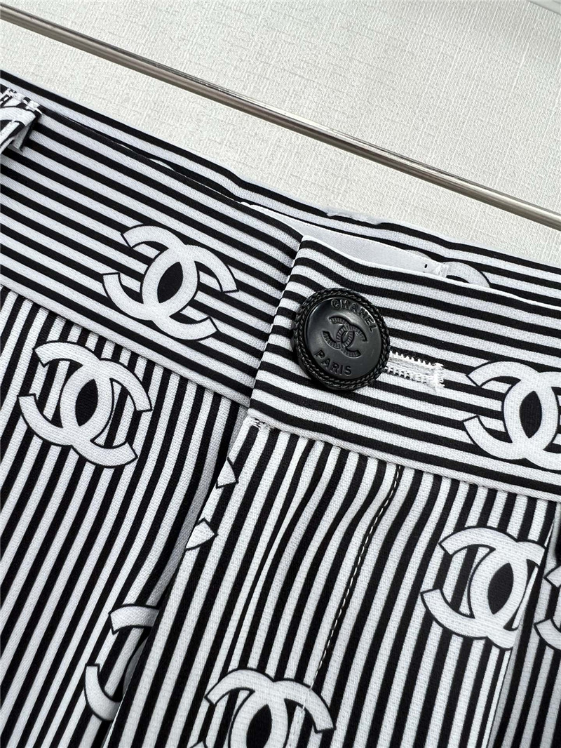 Ch**el new striped wide-leg pants replicas clothes