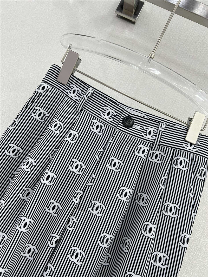 Ch**el new striped wide-leg pants replicas clothes