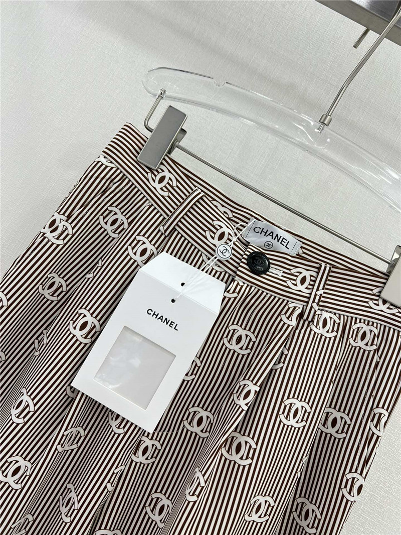 Ch**el new striped wide-leg pants replicas clothes